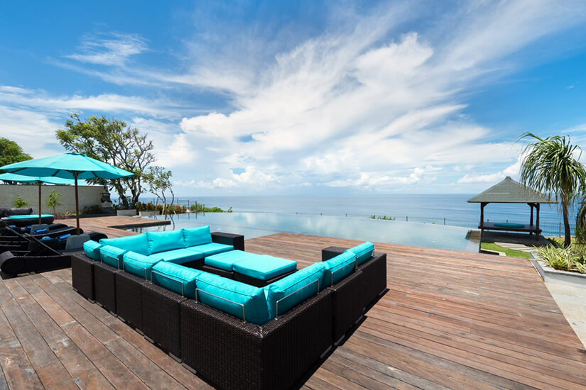 Pandawa Cliff Estate - The Pala - Poolside sea view